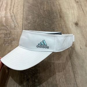 Adidas teal and white visor